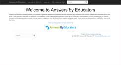 Desktop Screenshot of answersbyeducators.com